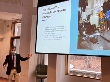 Jacob Rose presenting his research for the NCISC Jacob Rose presenting his research for the NCISC